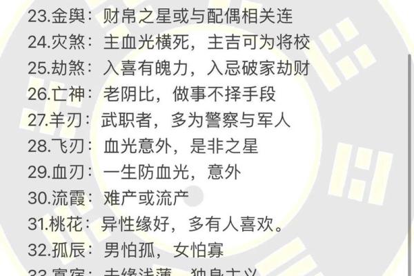 常用八字神煞介绍 孤辰寡宿