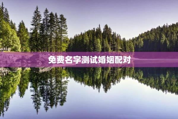 最神奇的姓名配对 最准的姓名配对测试婚姻？