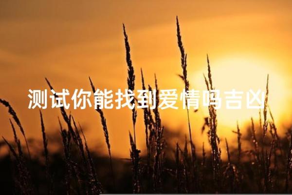 两个人的缘份测试吉凶准吗